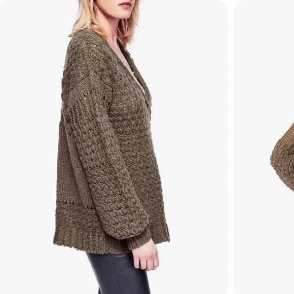 Free People Vneck Sweater in Brown - Picture 5 of 5